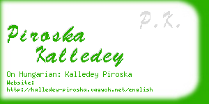 piroska kalledey business card